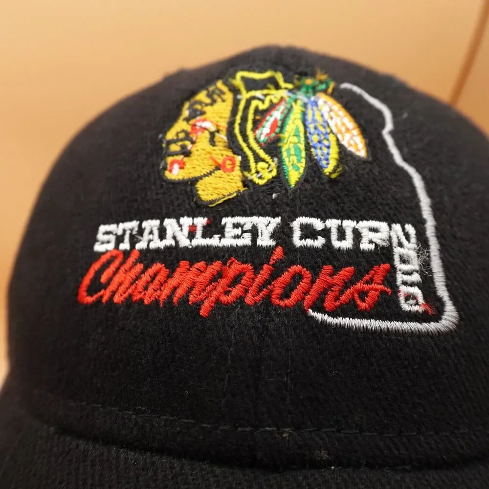 Chicago Blackhawks Hat Cap 2010 Stanley Cup Champions Strap Back NHL Hockey Mens